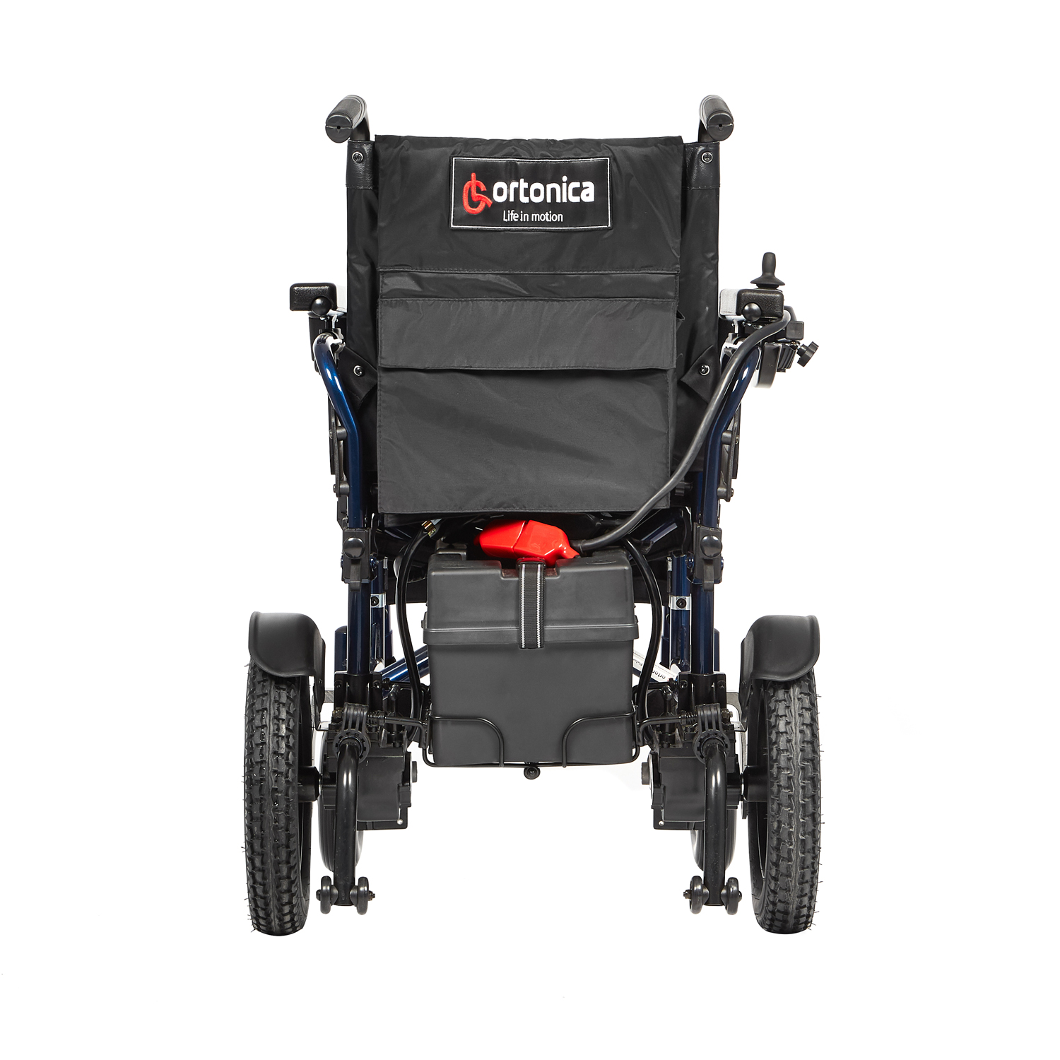 Кресло-коляска инвалидная ORTONICA Pulse 120 с электроприводом (2х36Ah), до 125кг (цельно-литые шины, ширина сиденья 45,5см) - 4